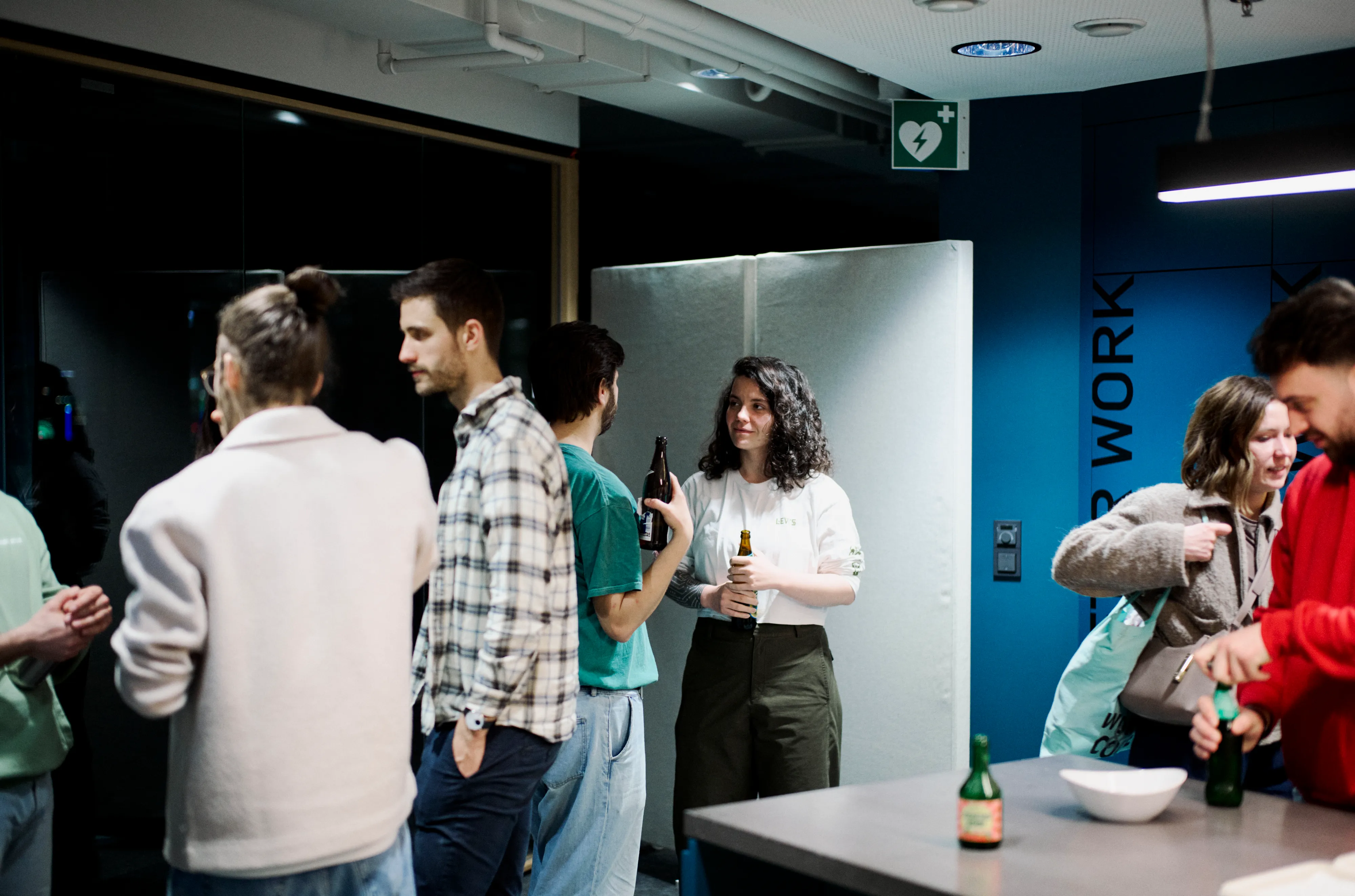 Guests talking